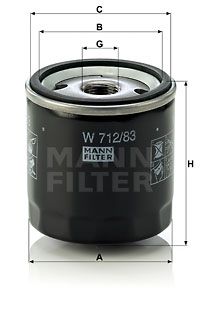 MFW71283 MANN Масляный фильтр для LEXUS GX